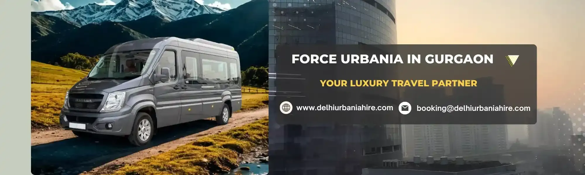 Urbania van hire in gurgaon for group